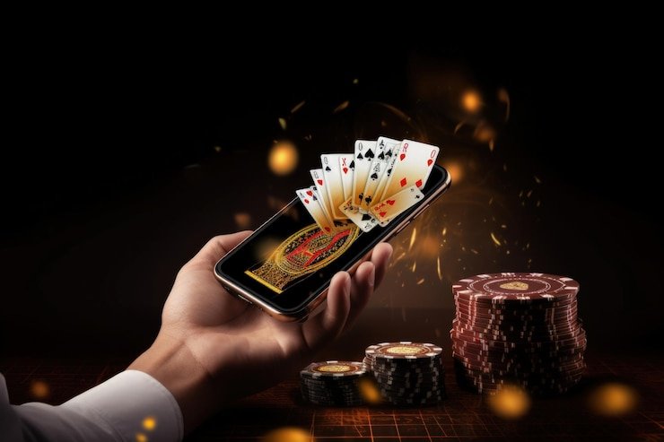 Layar penempatan taruhan Live Blackjack dengan pilihan aksi pemain yang jelas